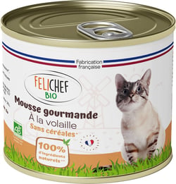 FELICHEF BIO getreidefreies Nassfutter in Mousse für Erwachsene Katze - 2 Geschmacksrichtungen