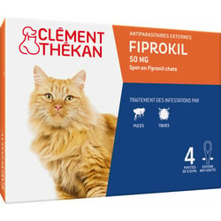 Clement Thekan Anti-Floh Anti-Zecken Katzen 1kg und + 4 Pipetten