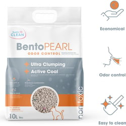 Litière pour chat BentoPearl Odor Control Quality Clean ultra agglomérante 8 kg 