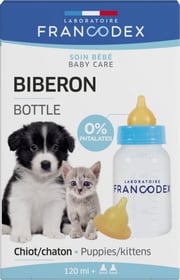 Francodex Babyflasche + 2 Sauger für Welpen und Kätzchen