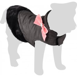 Manteau pour chien noir et rose Lolita Flamingo 