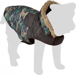 Manteau d’hiver pour chien avec capuche Arès Flamingo imprimé camouflage 