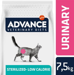 ADVANCE VETERINARY DIETS Urinary Low Calorie pour chat stérilisé