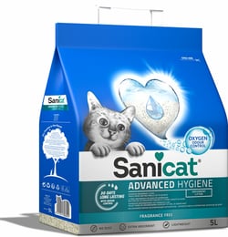 Sanicat Advanced Hygiene Katzenstreu mit aktivem Sauerstoff 5L - 30 Tage