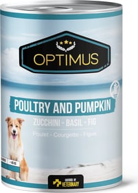 Pâtée Optimus Volaille et Citrouille, sans céréales pour chien