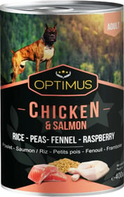 Nassfutter Optimus Huhn & Lachs für Hunde