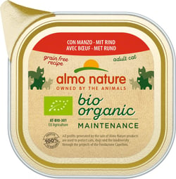 ALMO NATURE Bio Organic Pašteta 100% naravna in bio za Mačke - 4 okusi na izbiro