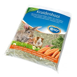 Duvo+Kräuterheu für Nagetiere mit Karotten