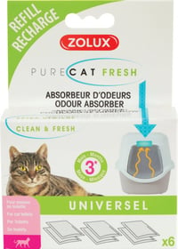 Lot de 6 recharges anti-odeurs PureCat Fresh