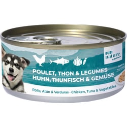 BUBIMEX Bubi Nature Nassfutter mit Hühnerbrust, Thunfisch & kleines Gemüse für Hunde