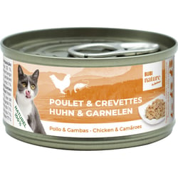 BUBIMEX Bubi Nature Nassfutter mit Huhn & Garnelen für Katzen