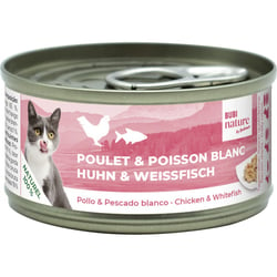 BUBIMEX Bubi Nature Nassfutter mit Huhn & Weißfisch für Katzen