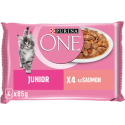 PURINA ONE Pâtée pour Chat Junior au Saumon