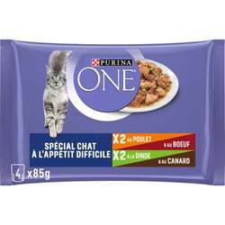 PURINA ONE Effilés en Sauce Spécial Chat difficile 