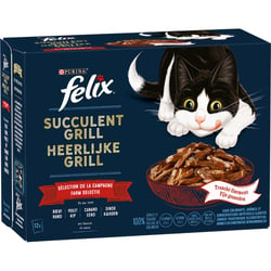 FELIX Succulent Grill pour chat - Poissons ou Viandes