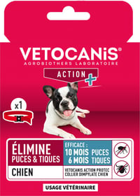 VETOCANIS Collier Antiparasitaires pour Petit Chien ACTION PLUS 10 Mois