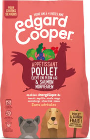 Edgard & Cooper Croquettes Poulet et Saumon frais Sans céréales pour Chien Senior 