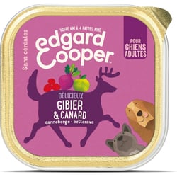 Edgard & Cooper Barquette Pâtée Gibier et Canard frais pour Chien Adulte 