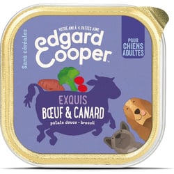 Edgard & Cooper Barquette Pâtée Boeuf et Canard frais pour chien Adulte