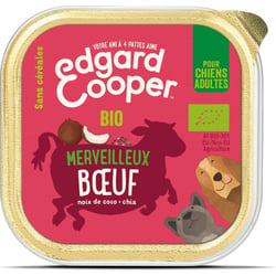 Edgard & Cooper Barquette Pâtée Boeuf Biologique pour Chien Adulte