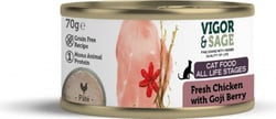 VIGOR & SAGE Pâtée Poulet Baie Goji pour chaton