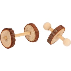 Set d'haltères en bois pour rongeur Zolia - 8cm