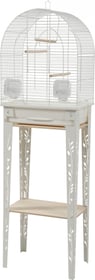 Cage oiseaux avec son meuble Chic Patio - Blanc - 3 tailles disponibles