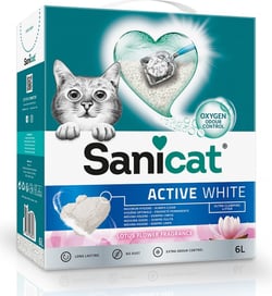 Sanicat - Klumpstreu Active White mit Lotusblumenduft