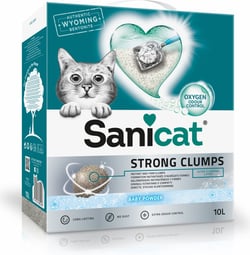 Sanicat - Ultra klumpende Katzenstreu Strong Clumps mit Babypuderduft