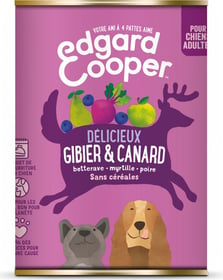 Edgard & Cooper Boîte Pâtée Gibier et Canard frais pour Chien Adulte 