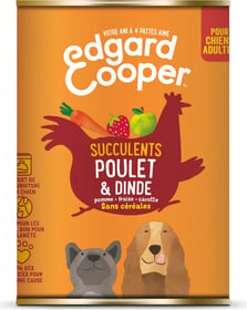 Edgard & Cooper Boite Pâtée Poulet et Dinde fraîche pour Chien Adulte 