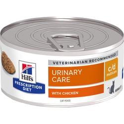 Hill's Prescription Diet c/d Urinary Multicare Dosenfutter für Katzen, gehacktes Hühnchen