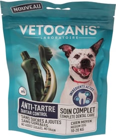 VETOCANIS Friandises Anti-Tartre pour Chien Moyen x 4