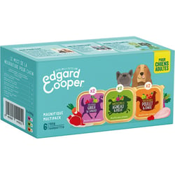 Edgard & Cooper Multipack Pâtées Naturelles Sans Céréales pour Chien Adulte 6x100g