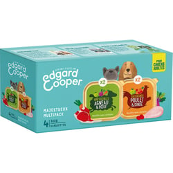 Edgard & Cooper Multipack Patées Naturelles Sans Céréales pour Chien Adulte 4x300g