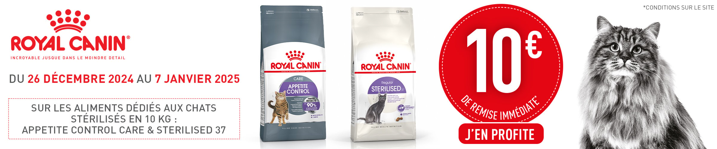 10€ de remise sur sélection Royal Canin