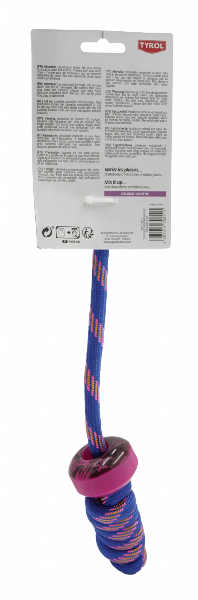Seilspielzeug für Hunde dunkelblau 40 cm Tirol Wheelies