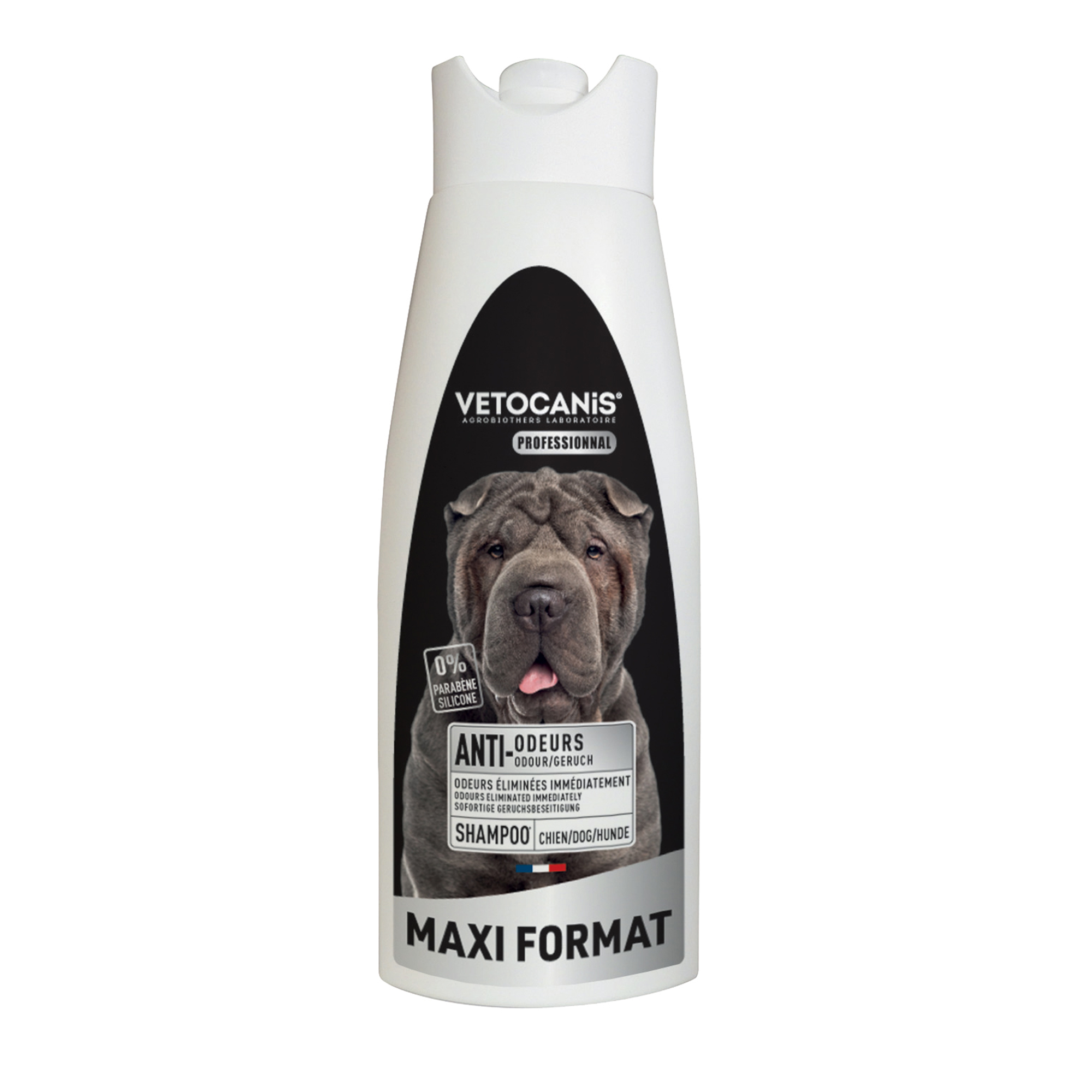 Shampoing Professionnel Anti-Odeurs pour Chien 750ml Vetocanis