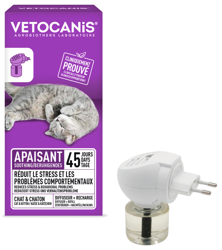 Diffuser + Navulling AntiStress voor katten Vetocanis