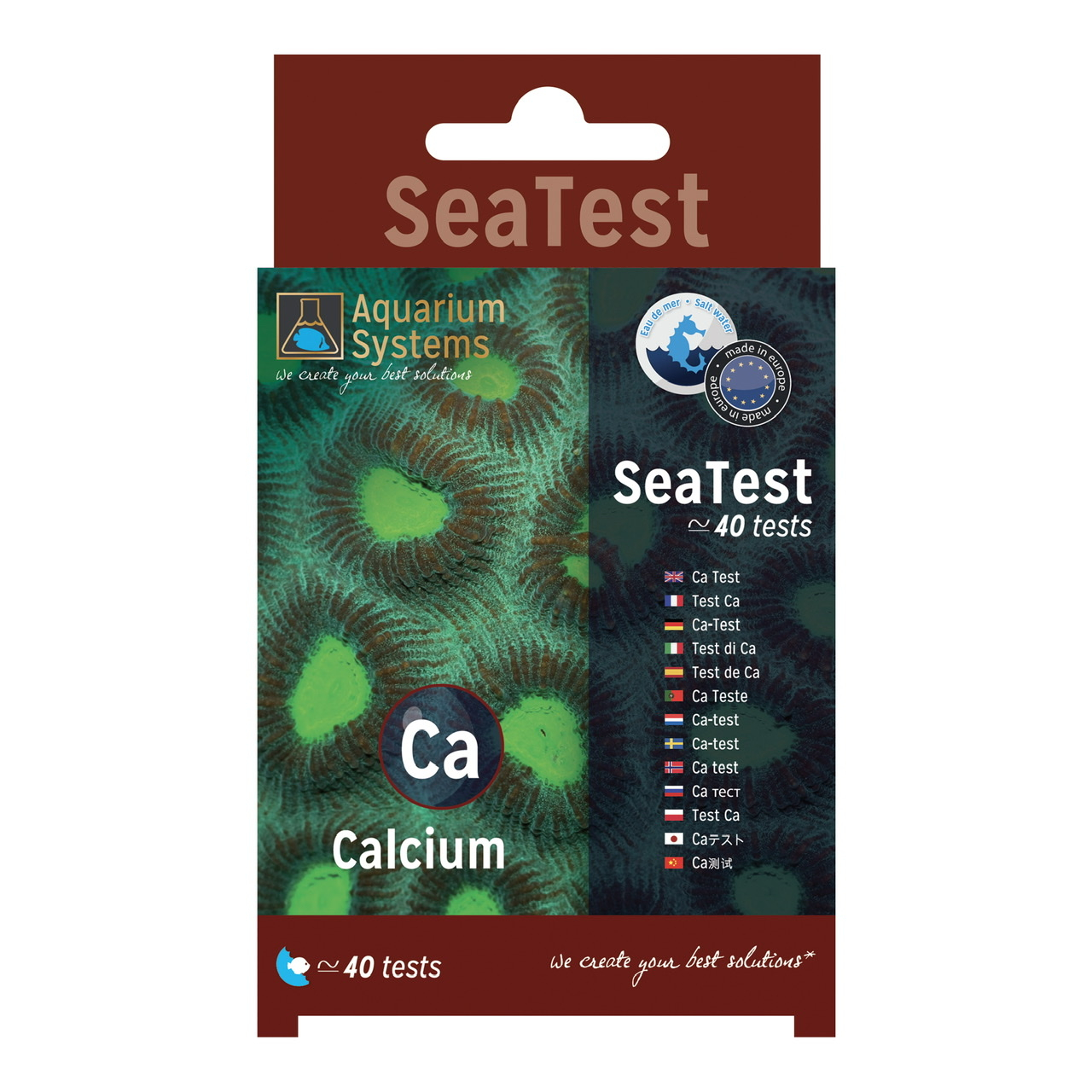 Teste de Cálcio Ca para aquários de água do mar Aquarium Systems