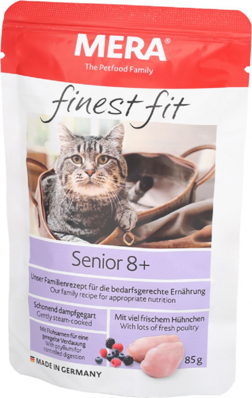 Nassfutter MERA Finest Fit Senior mit Geflügel für ältere Katzen