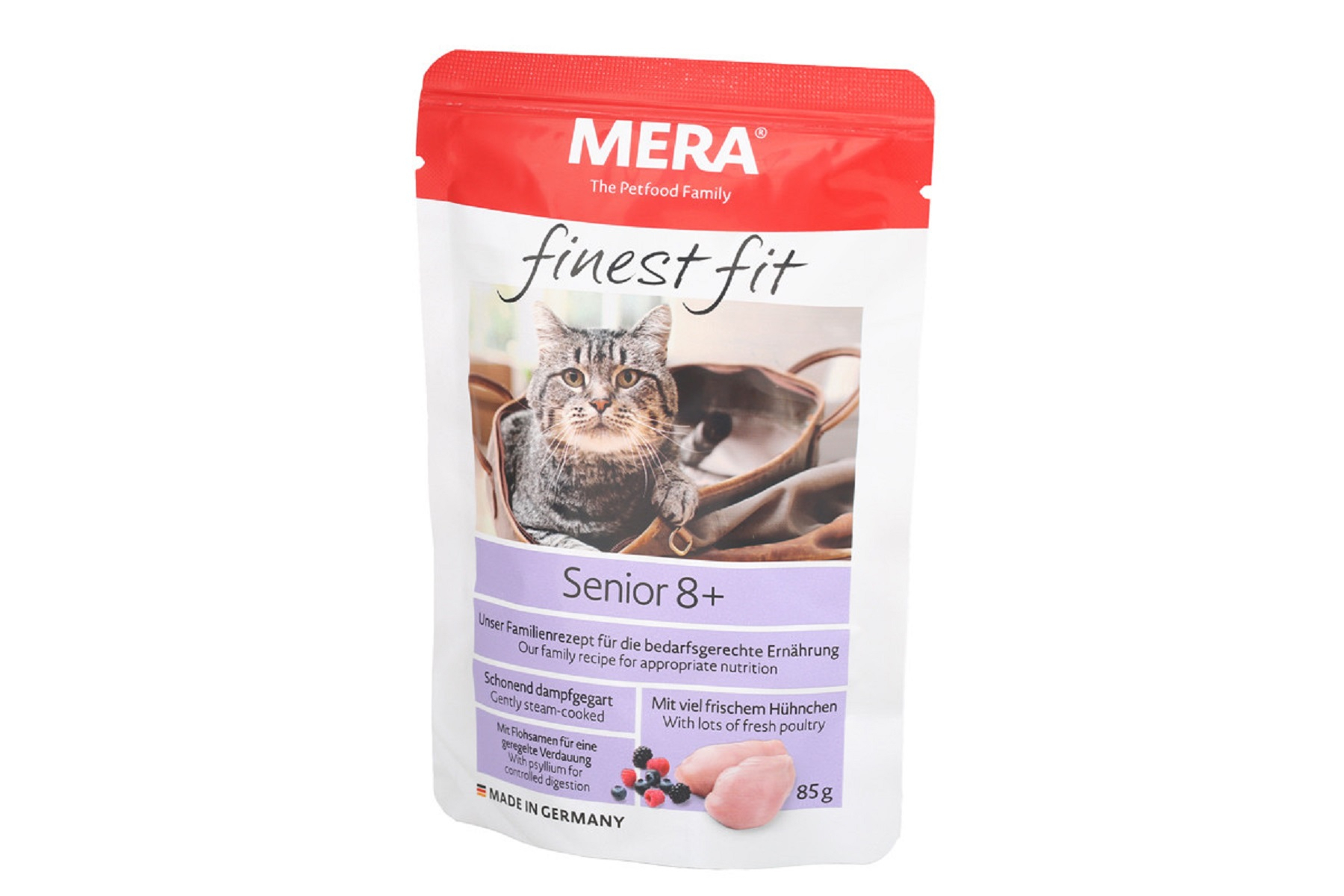MERA Finest Fit Senior 8+ Comida húmeda para gatos con aves de corral