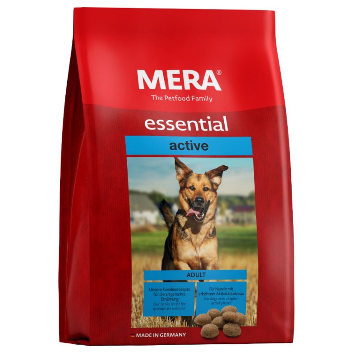 MERA Essential mit Geflügel für aktive mittelgroße Hunde mit Hautproblemen