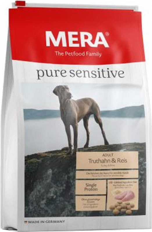 MERA Pure Sensitive à la dinde et riz pour chien adulte de moyenne et grande taille
