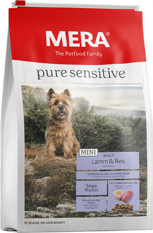 Pienso MERA Pure Sensitive Mini Adult con cordero para perros de razas pequeñas