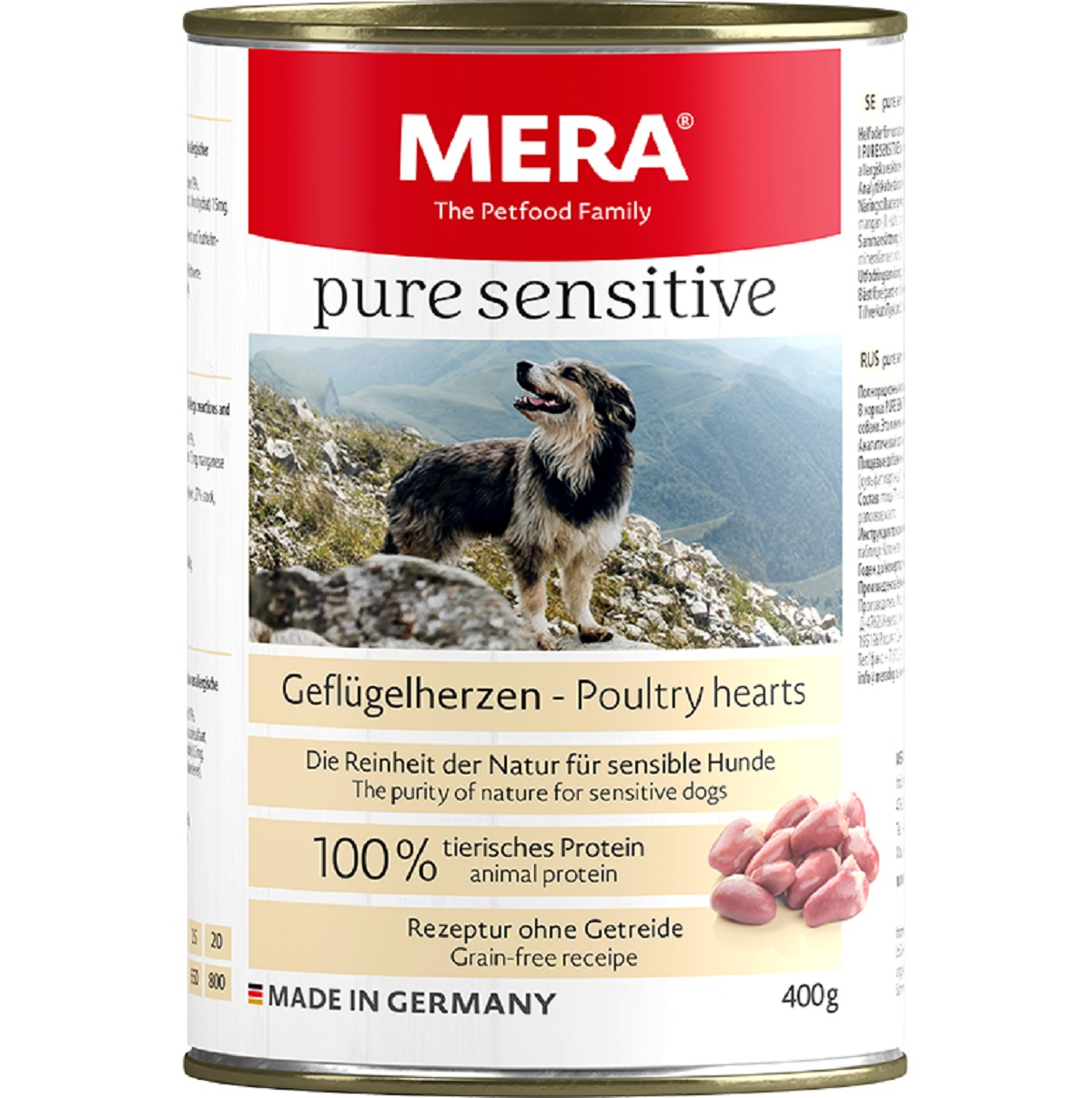 MERA Pure Sensitive Pâtée Grain Free au coeur de volaille pour chien adulte