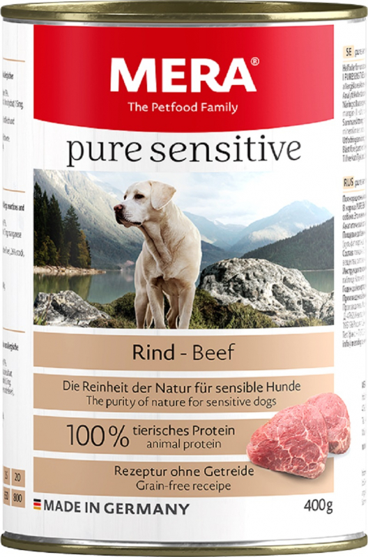 MERA Pure Sensitive Paté Grain Free al manzo per cane adulto