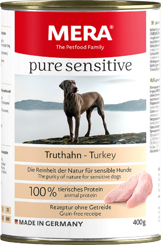MERA Pure Sensitive Grain Free Adult Nassfutter mit Pute für Hunde