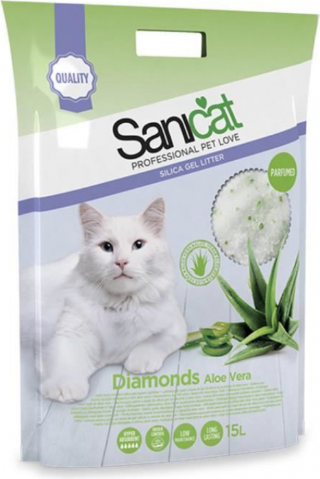 Absorberende kattenbakvulling Sanicat Diamonds Aloe Vera