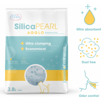 Litière silice agglomérante pour chat Silica Pearl Agglo Quality Clean